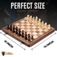 Chess protective coveringy enhanced Chess Set - Wooden Board Game with a Portable Wood Case and SeStorage for Pieces  Set for Kids and mature-themeds (Walnut Wood)