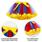 Miltrs Girls Clown Costume Dress Circus Cosplay Set Rainbow Tutu Skirt Clown Wig Hallowen Birthday Party for Girls