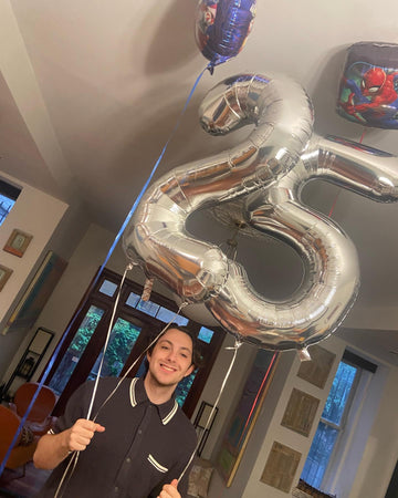 25 Balloon Number, Silver Number 25Th Birthday Balloons 40 Inch, 25 Or 52 Years Old Silver Birthday Decorations For Men Women, 2