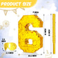 Sratte Number Piñata Birthday Piñata Decorations Gold Foil Piñata With Stick Blindfold Confetti For Boy Girl Birthday Party Decorations Anniversary Celebrations Fiesta Supplies(Number 6)