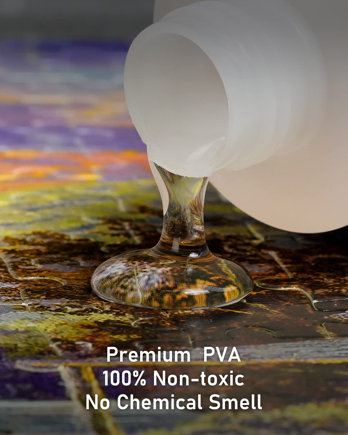 Nicpro 2 Pack Large Jigsaw Puzzle Glue 8Oz / 240Ml With Applicator, High Gloss & Quick Drying And Non-Toxic, Diamond Painting Se