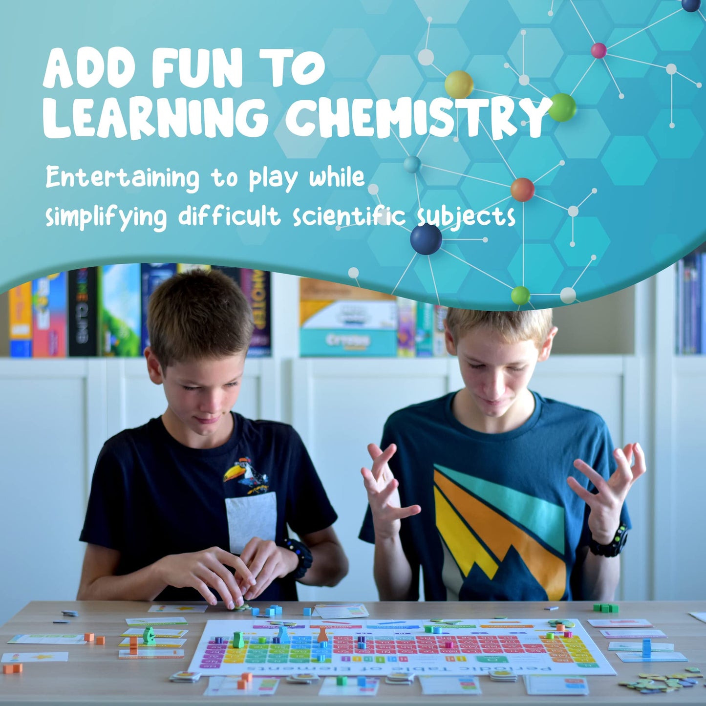 Genius Games Periodic Table Board Game - Strategy Game for Kids & Family, Plastic, Model GOT1008