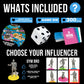 Influencers in the Wild Board Game - 2-6 Players - Built by Tank Sinatra & Tank's Good News - Social Media Board Games for mature-themeds  Social Media Merchandise Card Games for mature-themeds