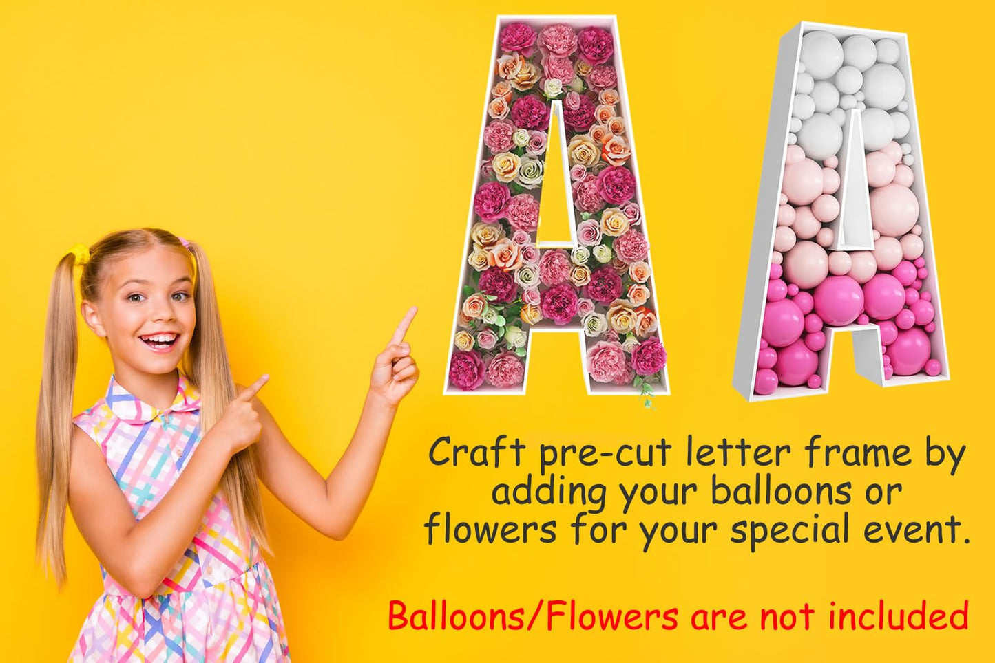 2Ft Letter N Mosaic Balloon Frame Letter Diy Fillable Letters Kit For Birthday Party Wedding Backdrop Decor