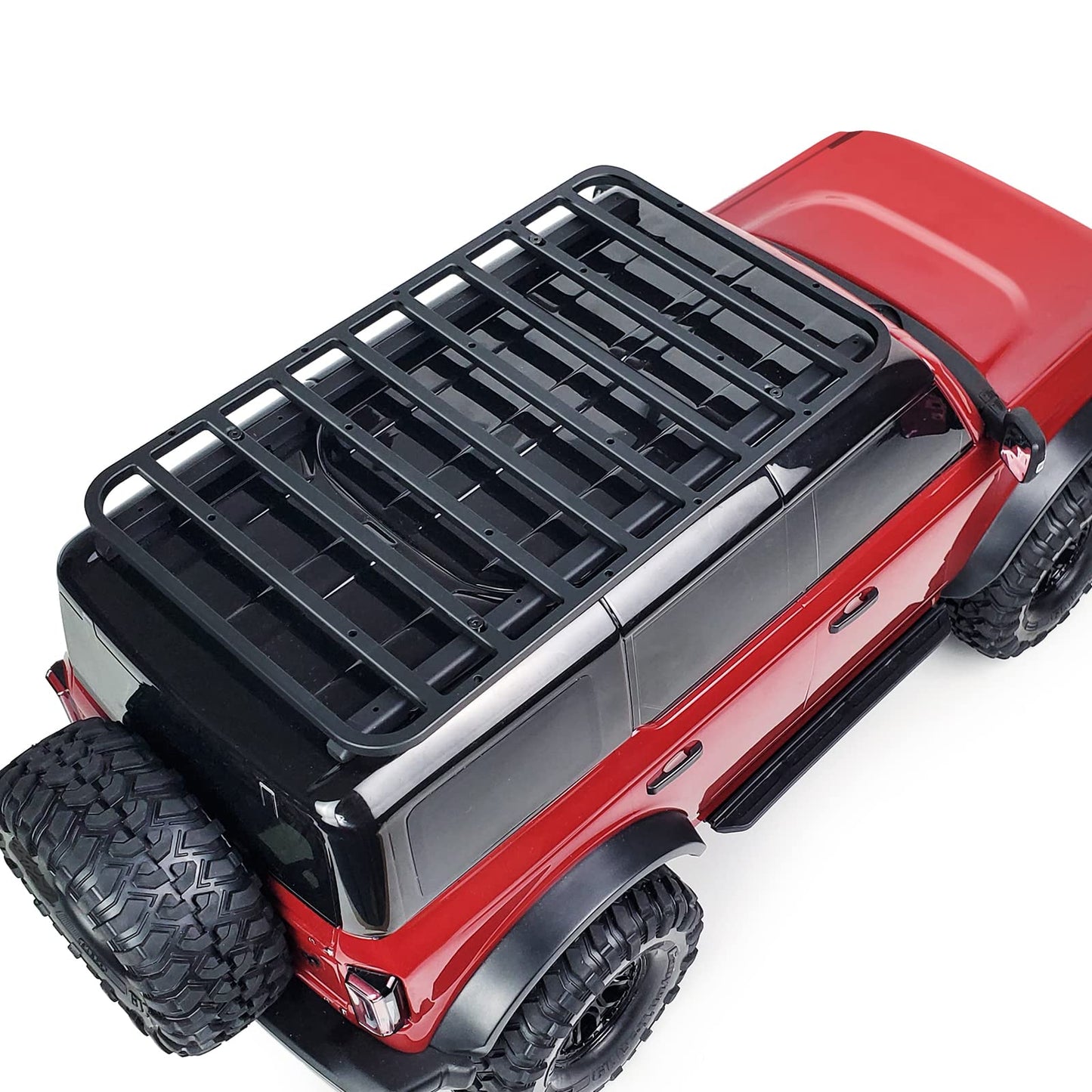 MORLORDY Metal RC Roof Rack Set for 1/10 Scale TRX4 2021 Bronco - Black Luggage Rack Upgrade