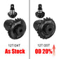 INJORA Steel Alloy Overdrive Helical Axle Gear Set 12/20T for 1/24 RC Crawler - Black (2 Sets)