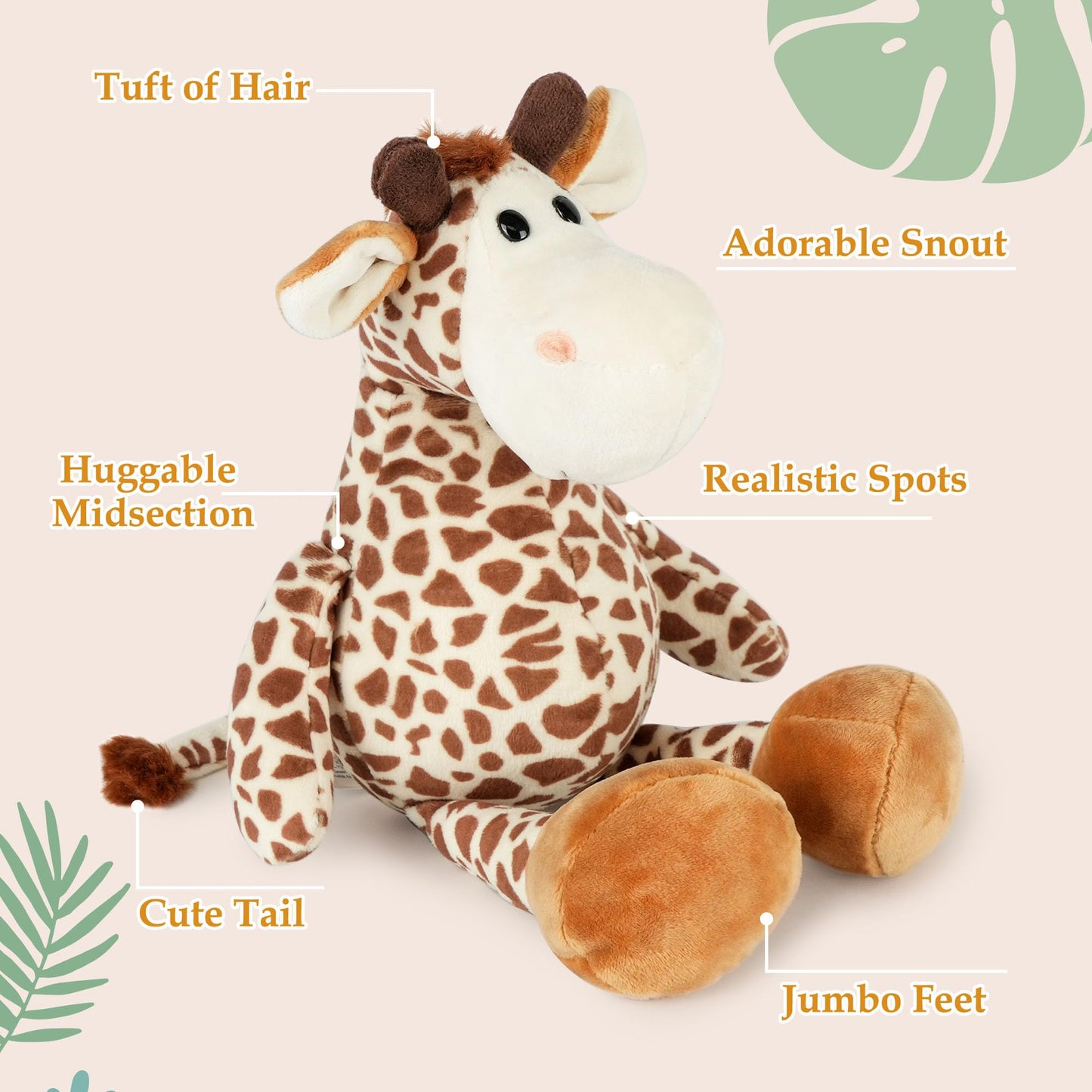 BenBen Giraffe Stuffed Animal  12  Baby Giraffe Plush Toy  Cute Plushies Gift for Kids Boys Girls Baby Shower  Easter Decoration