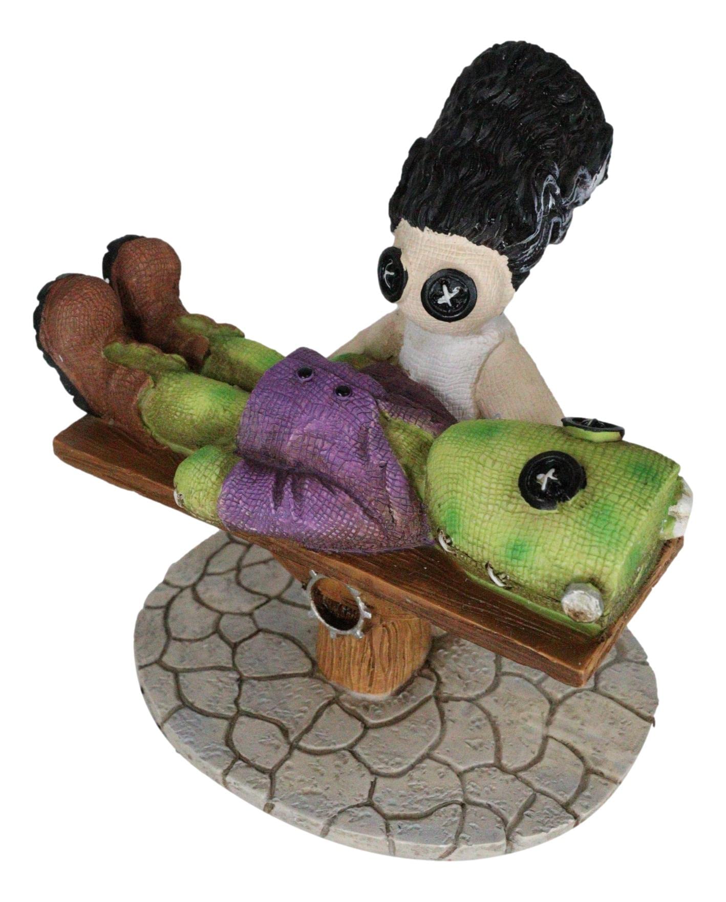Ebros Day Of The Dead Pinheadz Monster With Voodoo Stitches Figurine Halloween Collectible Fantasy Mythical Beings Undead Apocalypse Horror (Frankenstein Wife Creating Life)