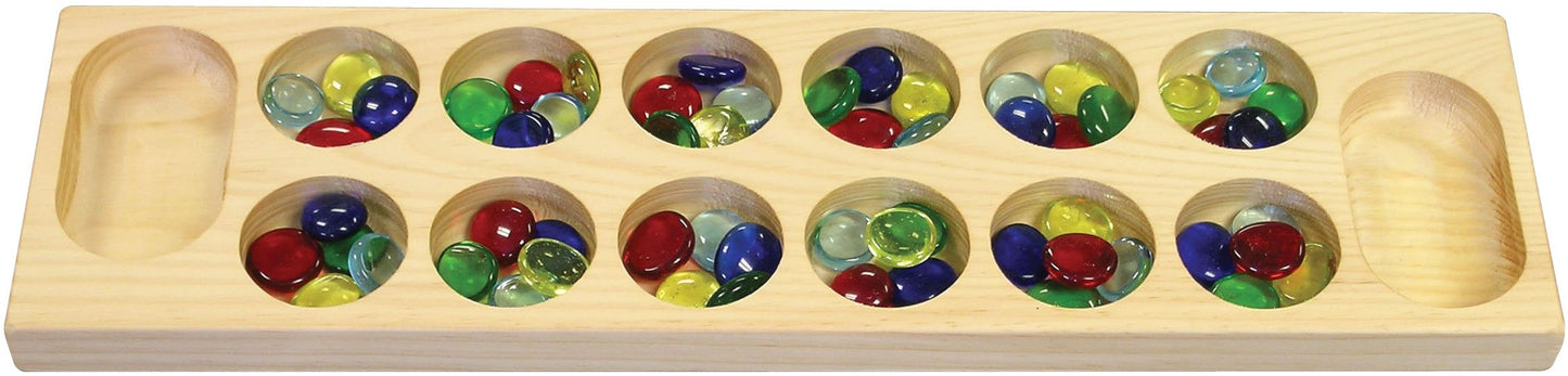 Maple Landmark Mancala Game - Made in USA, Glass Material, Classic Board Game