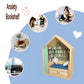 Anxiety Bookshelf Mini Books 270 Pcs, Mini Bookshelf Bookcase for Anxiety, Anxiety Relief Bookshelf Toy for Kids Adults Coworker