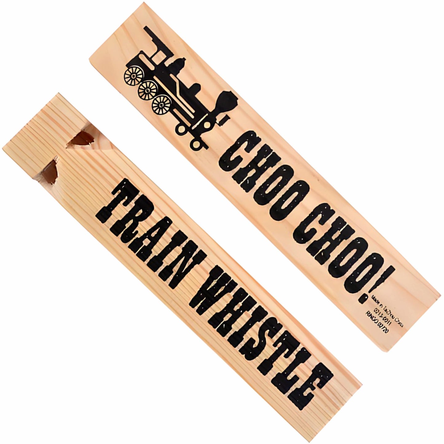 RINCO 5.75 Wooden Train Whistles - 12 Pack