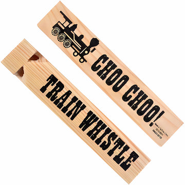 RINCO 5.75 Wooden Train Whistles - 12 Pack