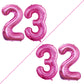 Goer Number 23 Balloons For 23Rd Birthday Party Decorations,42 Inch Jumbo Foil Helium 32 Balloons For 32Nd Birthday Party Decoration (Hot Pink)