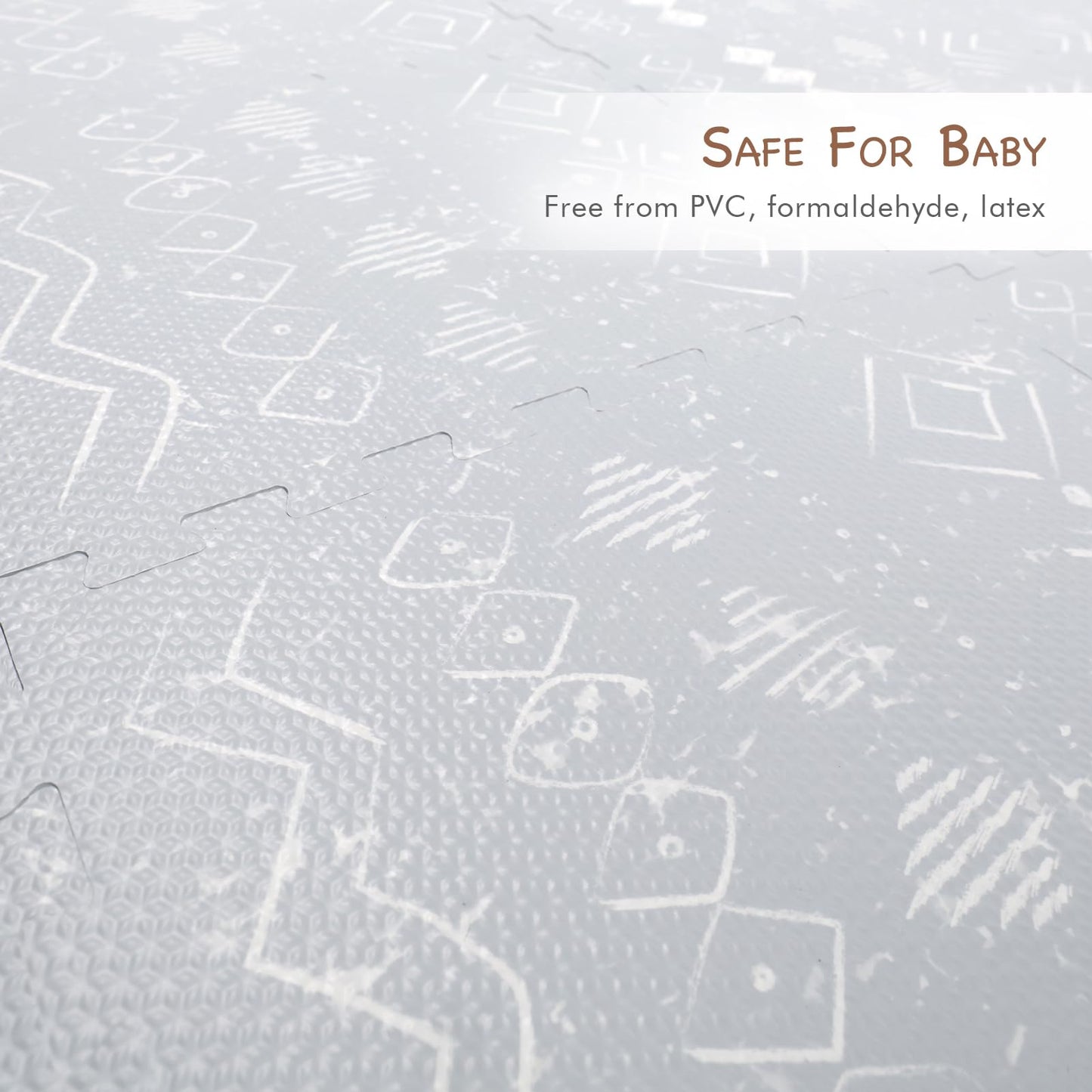 Extra Large Baby Play Mat - 4Ft X 6Ft Non-Toxic Foam Puzzle Floor Mat For Kids & Toddlers (Persia Handmade Pattern, Blue And Whi