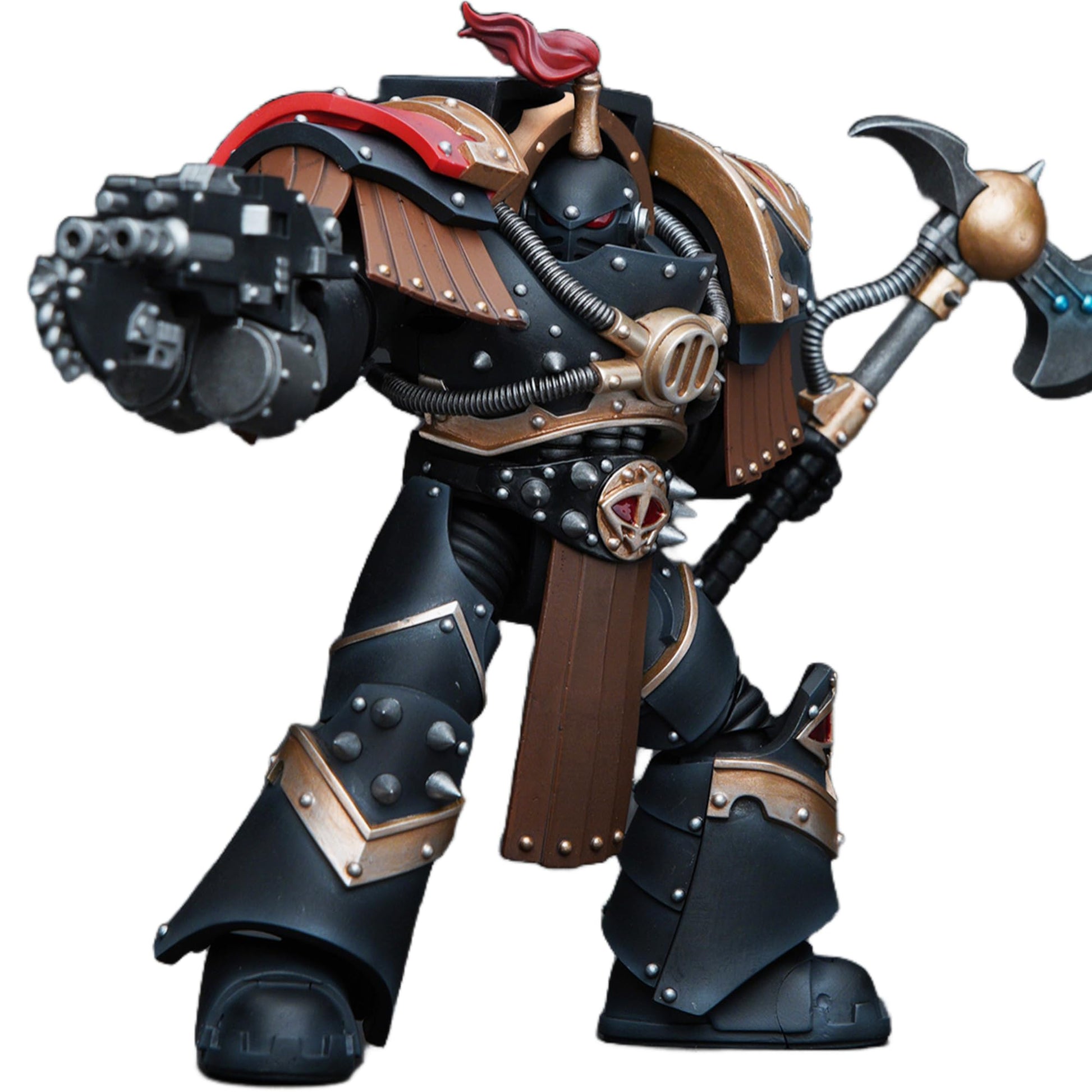 Joytoy 1/18 Action Figure Warhammer 40K Sons Of Horus Justaerin Terminator Squad Justaerin With Carsoran Power Axe 5''Tall Movable Model Collectible Figurine