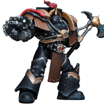 Joytoy 1/18 Action Figure Warhammer 40K Sons Of Horus Justaerin Terminator Squad Justaerin With Carsoran Power Axe 5''Tall Movable Model Collectible Figurine