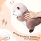 Riuhot Otter Stuffed Animals Cute Otter Plush Soft Sea Otter Plushie Toy Christmas Birthday Party Gift For Kids Children Girls B