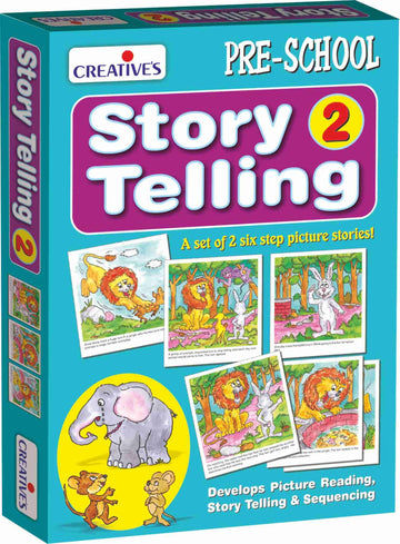 CreativeS Story Telling 2 Preschool Learning Game For Kids 3+ Years | 2 Six-Step Picture Stories (12 Cards) | Sequencing & Story