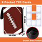 Card Binder 9 Pocket enhanced Zipper Trading Card Album 720 Cards Folders for Collectible MTG TCG Sports Cards Binder (Brown)