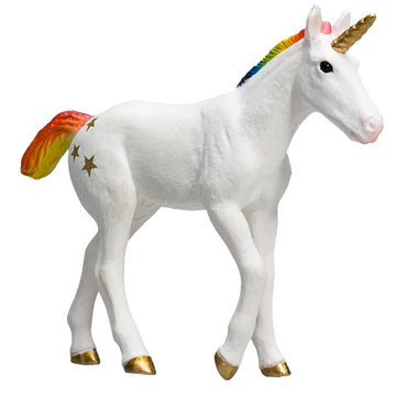 Mojo - Realistic Fantasy Figurine, Unicorn Baby Rainbow