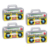 4 PCS Inflatable Boombox - 80s 90s Party Decorations Supplies Inflatable Boom - Rappers Hip Hop B-Boys Costume Accessories Box(1