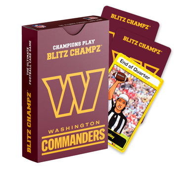 Blitz Champz Washington Commanders - Officially Licensed NFL Playing Cards & Commanders Gifts for Men & Women, Fun Travel Card G