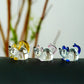 H&D Hyaline & Dora 3 Pack Glass Crystal Mouse Figurines Collectibles,Hand Blown Art Glass Animals Miniature Garden Decor Statue