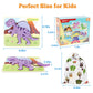 Synarry 6 Pack Dinosaur Wooden Puzzles For Kids 2-5, Wooden Puzzles For Toddlers, Dinosaur Puzzles For Toddlers 2 3 4 5 Year Old, 3D Dinosaur Puzzles Educational Preschool Toys For Boys And Girls