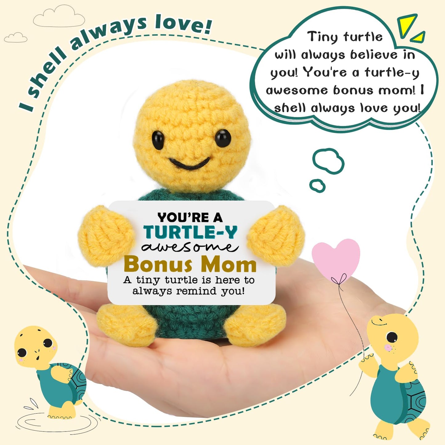 Christmas Bonus Mom Gifts, Stocking Stuffers Birthday I Love You Gifts for Bonus Moms Stepmom New Mother Mama Present from Daugh