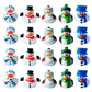 Haooryx Winter Rubber Duckies Toys - 20Pcs Fancy Novelty Christmas Snowman Elk Navy Christmas Ducky Decor for Kids Birthday Gift