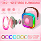 Mini Karaoke Machine, Portable Bluetooth Speaker With 2 Wireless Microphone, Toys For 3-12 Years Old Girls Boys Gifts, Kids Kara