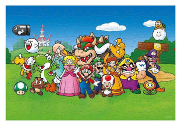 Winning Moves Super Mario And Friends 500 Piece Jigsaw Puzzle Game, Piece Together Mario, Luigi, Yoshi, Bowser And Toad, Gift And Toy For Ages 10 Plus