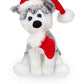 Plushland Xmas Pawpal with Santa Hat Stuffed Animals Plush Puppet Dog 8 Inches for Kids - A Perfect Christmas Day Gift on This Holiday for Babies (New Christmas Dog Assortment)