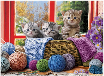 Eurographics Knittin' Kittens 500-Piece Puzzle