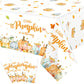 WovWeave 3 Pack Little Pumpkin Tablecloths Fall Baby Shower Party Decorations for Boy Girl A Little Pumpkin is On The Way Table 