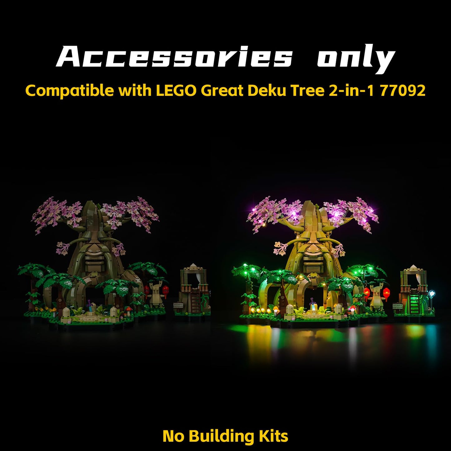 BrickBling LED Light Compatible with Lego The Legend of Zelda Great Deku Tree 2-in-1 Building Set (Model Not Included), Creative
