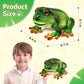 Madzee Plush Realistic Frog Stuffed Animal Toy 9 Inches, Soft Plushie Christmas Birthday Gifts For Boys Girls Kids Toddlers