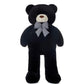 Ikasa Giant Teddy Bear Stuffed Animal Plush Toy,Large Bear Cute Jumbo Soft Toys,Huge Big Size Fluffy Plushy Fat Oversized Plushie,Gifts For Kids Girls Boys Girlfriend Children (Black, 47 Inches)