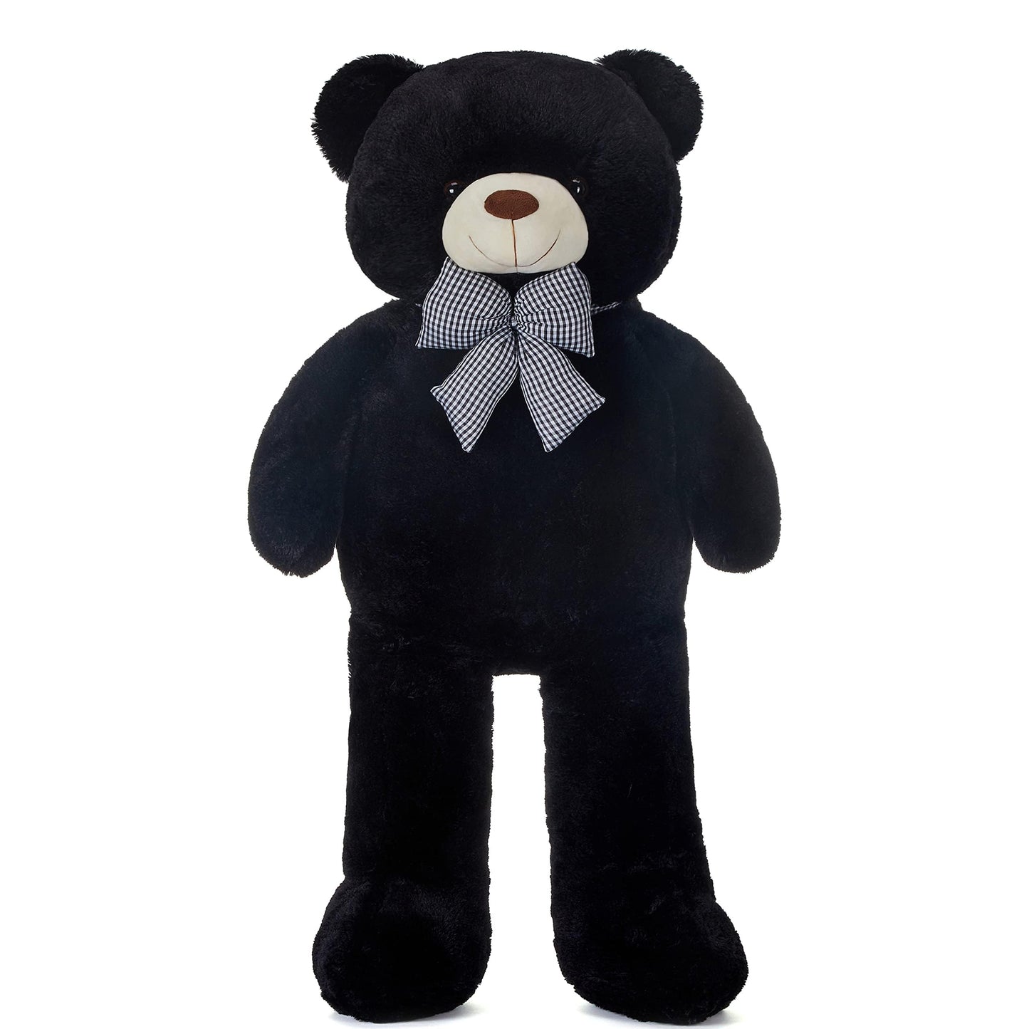 Ikasa Giant Teddy Bear Stuffed Animal Plush Toy,Large Bear Cute Jumbo Soft Toys,Huge Big Size Fluffy Plushy Fat Oversized Plushie,Gifts For Kids Girls Boys Girlfriend Children (Black, 47 Inches)
