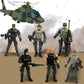 Baimiby Army Men Action Figures  US Army Men and SWAT Team Toy Soldiers Action Figures 6 Pcs Special Force Action Figure with  Military Soldier Playset Army Toy Set for Boys 3+