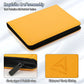 Arkeiliy Card Binder 9 Pocket  Double Sided Pockets Trading Card Binder with 30 Sleeves  enhanced Zip Trading Card Holder Collector Album Holds 540 MTG (yellow)
