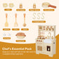 Play Kitchen For Kids, Wooden Play Kitchen Set With Realistic Features, Small Play Kitchen Toy Designed Ideal For Toddlers, For