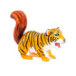 Randimals Tiger With Squirrel Tail Figurine Toy 5”, Premium Hard Rubber Animal Action Figure Toy, Hybrid Friend Encourages Adventure & Imagination