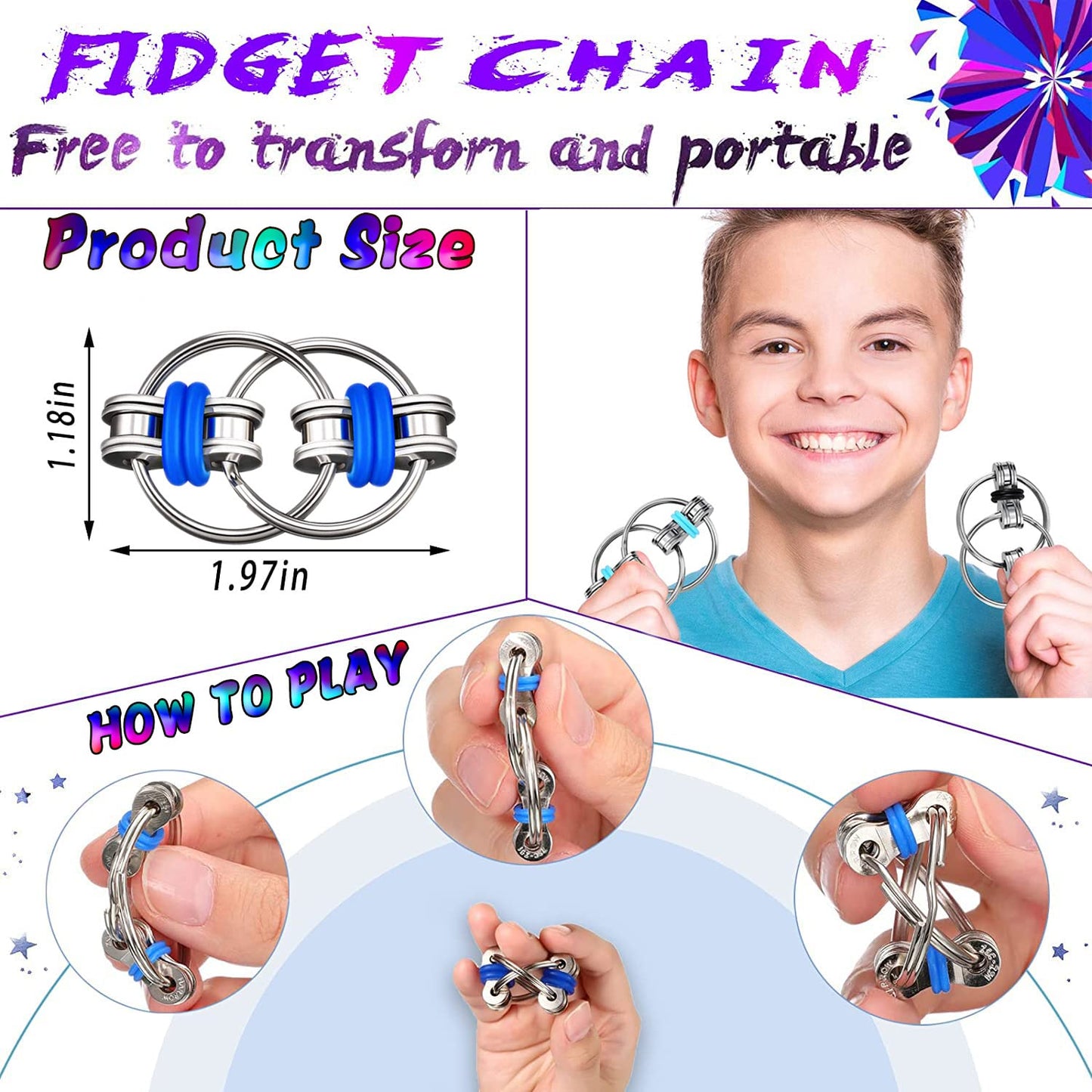Dr.Kbder Fidget Toys Adults Set, Easter Basket Stuffers For Kids Teen Autism Sensory Toys Pack With Figette Cube Figits Ring Cla