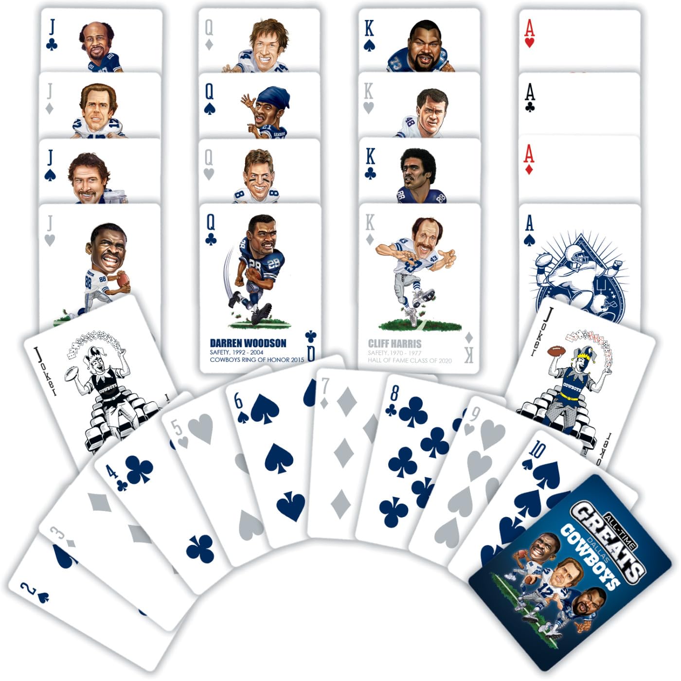 Dallas Cowboys All Time Greats Playing Cards
