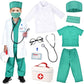 Toylink Kids Doctor Costume Pretend Play Kit With Lab Coat Carrying Bag Accessories Halloween Doctor Dress Up For Boys Girls
