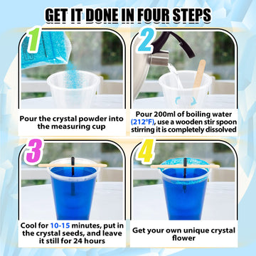 Gobidex Science Kits For Kids, Crystal Growing Kit-Crystals Grow Fast In 24 Hours, Stem Projects Learning & Education Toys Gift For Boys & Girls, Arts And Arafts For Kids Ages 6-8 8-12