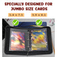 Jumbo Card Binder  HYMENEX 80 Pockets Trading Card Binder with 40 Removable Sleeves and Zipper for Jumbo Oversized Cards - Portable & Lightweight 5.9 x 8.1 (Size XL)