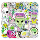 Alien Stickers, Cool Ufo Stickers For Teens,Vinyl Waterproof Stickers, Laptop Skateboard Computer Stickers For Kids, Teens, Adul