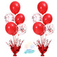 2 Set Red Balloon Centerpieces For Tables Red Balloons Stand Kit For Birthday Party Baby Shower Valentine'S Day Wedding Prom Cake Graduation Retirement Table Top Decorations